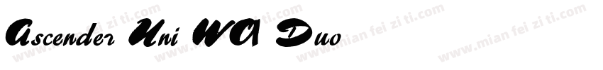 Ascender Uni WO1 Duo字体转换